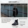 image:imageVepose Womens Chelsea Ankle Boots PullOn Low Heel Booties 9607  Flat short boots with elastic side round toe for casual dailyBlackleather