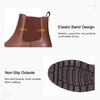 image:imageVepose Womens Chelsea Ankle Boots PullOn Low Heel Booties 9607  Flat short boots with elastic side round toe for casual dailyMocha Brown
