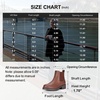 image:imageVepose Womens Chelsea Ankle Boots PullOn Low Heel Booties 9607  Flat short boots with elastic side round toe for casual dailyMocha Brown