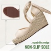 image:imageVepose Womens Espadrille Wedge Comfort Sandals Lace Up Open Toe Platform  Strappy ankle wrap ties wedges platform comfortable casual graduation arch support travel summer dresses jeansNude