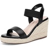 image:imageVepose Womens Open Toe Espadrille Wedge Sandals with Ankle Strap 881  Dressy casual slip on platform strappy sandals  cute casual summer shoes styling for daily weddings travelBlackpu