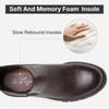 image:imageVepose Womens Chunky Platform Chelsea Ankle Boots Slip On Design  Comfortable dressy bootiesmemory foam insole and elastic side panelspolished styling for work and weekendsBrownclassic936