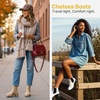 image:imageVepose Womens Chunky Platform Chelsea Ankle Boots Slip On Design  Comfortable dressy bootiesmemory foam insole and elastic side panelspolished styling for work and weekendsBeigeclassic936
