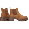 image:imageVepose Womens Chunky Platform Chelsea Ankle Boots Slip On Design  Comfortable dressy bootiesmemory foam insole and elastic side panelspolished styling for work and weekendsYellow Brownclassic936