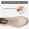 image:imageVepose Womens Chunky Platform Chelsea Ankle Boots Slip On Design  Comfortable dressy bootiesmemory foam insole and elastic side panelspolished styling for work and weekendsNudeclassic936