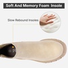 image:imageVepose Womens Chunky Platform Chelsea Ankle Boots Slip On Design  Comfortable dressy bootiesmemory foam insole and elastic side panelspolished styling for work and weekendsBeigeclassic936