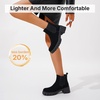 image:imageVepose Womens Chunky Platform Chelsea Ankle Boots Slip On Design  Comfortable dressy bootiesmemory foam insole and elastic side panelspolished styling for work and weekendsBlacknubuckclassic936