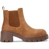 image:imageVepose Womens Chunky Platform Chelsea Ankle Boots Slip On Design  Comfortable dressy bootiesmemory foam insole and elastic side panelspolished styling for work and weekendsYellow Brownclassic936