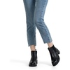 image:imageVepose Womens Chunky Platform Chelsea Ankle Boots Slip On Design  Comfortable dressy bootiesmemory foam insole and elastic side panelspolished styling for work and weekendsLeather Blackclassic 936l