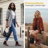 image:imageVepose Womens Chunky Platform Chelsea Ankle Boots Slip On Design  Comfortable dressy bootiesmemory foam insole and elastic side panelspolished styling for work and weekendsBrownclassic936