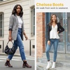 image:imageVepose Womens Chunky Platform Chelsea Ankle Boots Slip On Design  Comfortable dressy bootiesmemory foam insole and elastic side panelspolished styling for work and weekendsAllwhiteclassic936