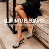 image:imageVepose Womens Peep Toe Rhinestone Slip On Formal Sexy Heel Sandals  Metallic Low Chunky Heel 2 Inch Slip On Square Open Toe Dressy Double Band Slides Wedding PartyBlack Rhinestone