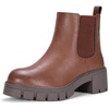 image:imageVepose Womens Chunky Platform Chelsea Ankle Boots Slip On Design  Comfortable dressy bootiesmemory foam insole and elastic side panelspolished styling for work and weekendsMocha Brownclassic936
