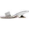 image:imageVepose Womens Peep Toe Rhinestone Slip On Formal Sexy Heel Sandals  Metallic Low Chunky Heel 2 Inch Slip On Square Open Toe Dressy Double Band Slides Wedding PartySilver01