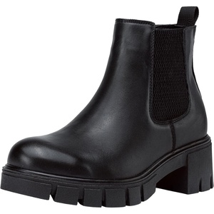 image:imageVepose Womens Chunky Platform Chelsea Ankle Boots Slip On Design  Comfortable dressy bootiesmemory foam insole and elastic side panelspolished styling for work and weekendsLeather Blackclassic 936l