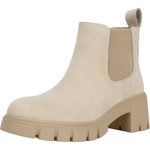image:imageVepose Womens Chunky Platform Chelsea Ankle Boots Slip On Design  Comfortable dressy bootiesmemory foam insole and elastic side panelspolished styling for work and weekendsNudeclassic936