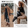 image:imageVepose Womens Chelsea Boots PullOn Lug Sole Low Heel Ankle Booties  Comfortable dressy bootiesmemory foam insole and elastic side panelspolished styling for work and weekendsBrown