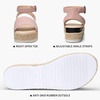 image:imageVepose Womens Espadrille Platform Wedge Sandals Open Toe Ankle Strap 400A  Memory foam cushioning comfortable adjustable buckle 23inch lift braided ropelook trim for dressy casual vacation wearSummer Sandal400ablush