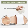 image:imageVepose Womens Espadrille Platform Wedge Sandals Open Toe Ankle Strap 400A  Memory foam cushioning comfortable adjustable buckle 23inch lift braided ropelook trim for dressy casual vacation wearEspadrilles400awhite Pu