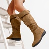 image:imageWomens Flat Knee High Boots with Slouch Shaft 942  Casual dress boot look softly slouched shaft round toe pairs with jeans leggings and skirtsSlouch Suede Boots942camel
