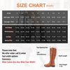 image:imageWomens Knee High Riding Boots with Buckle and Inside Zipper  Casual fashion boots smooth tall shaft round toe low block heel and cushioned insole for jeans skirts and work looksRetro Brown