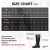 image:imageWomens Knee High Riding Boots with Buckle and Inside Zipper  Casual fashion boots smooth tall shaft round toe low block heel and cushioned insole for jeans skirts and work looksBlack