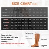 image:imageWomens Knee High Riding Boots with Buckle and Inside Zipper  Casual fashion boots smooth tall shaft round toe low block heel and cushioned insole for jeans skirts and work looksRetro Camel