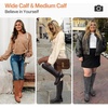 image:imageWomens Knee High Riding Boots with Buckle and Inside Zipper  Casual fashion boots smooth tall shaft round toe low block heel and cushioned insole for jeans skirts and work looksRetro Brown