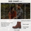 image:imageWomens Lace Up Combat Ankle Boots with Zipper and Lug Sole  Comfortable chunky low heel short booties memory foam cushioning round toe for casual workdays city walks fall outfitsCognac