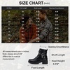 image:imageWomens Lace Up Combat Ankle Boots with Zipper and Lug Sole  Comfortable chunky low heel short booties memory foam cushioning round toe for casual workdays city walks fall outfitsMoto Black