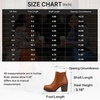 image:imageWomens Platform Chelsea Ankle Boots Chunky Block Heel Booties  Side elastic Inside zipper Lug sole Round toe Steady platform feel Comfort Casual Jeans Dresses OfficeBrown