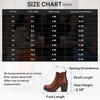 image:imageWomens Platform Chelsea Ankle Boots Chunky Block Heel Booties  Side elastic Inside zipper Lug sole Round toe Steady platform feel Comfort Casual Jeans Dresses OfficeCognac