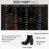 image:imageWomens Platform Chelsea Ankle Boots Chunky Block Heel Booties  Side elastic Inside zipper Lug sole Round toe Steady platform feel Comfort Casual Jeans Dresses OfficeBlack
