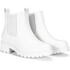 image:imageWomens Chelsea Ankle Boots PullOn Low Heel Booties 9607  Flat short boots with elastic side round toe for casual dailyAllwhite