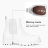 image:imageWomens Chelsea Ankle Boots PullOn Low Heel Booties 9607  Flat short boots with elastic side round toe for casual dailyAllwhite