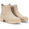 image:imageWomens Chelsea Ankle Boots PullOn Low Heel Booties 9607  Flat short boots with elastic side round toe for casual dailyBeige