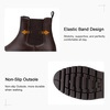 image:imageWomens Chelsea Ankle Boots PullOn Low Heel Booties 9607  Flat short boots with elastic side round toe for casual dailyBrown