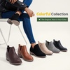 image:imageWomens Short Ankle Boots Low Heel Round Toe Western Booties  Comfortable westerninspired booties memory foam cushioning buckle side zip or perforated slipon design optionsPerforated Grey