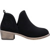 image:imageWomens Short Ankle Boots Low Heel Round Toe Western Booties  Comfortable westerninspired booties memory foam cushioning buckle side zip or perforated slipon design optionsPerforated Black Nubuck