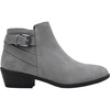 image:imageWomens Short Ankle Boots Low Heel Round Toe Western Booties  Comfortable westerninspired booties memory foam cushioning buckle side zip or perforated slipon design optionsElegant Grey