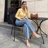 image:imageVepose Womens Rhinestone Block Heel Sandals Open Toe Ankle Strap  Sparkly dress braided band square toe 3 inch chunky heels cushioned feel style for weddings parties promNude