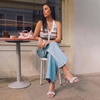 image:imageVepose Womens Rhinestone Block Heel Sandals Open Toe Ankle Strap  Sparkly dress braided band square toe 3 inch chunky heels cushioned feel style for weddings parties promSilver