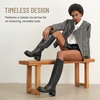 image:imageWomens Elastic Band Knee High Boots Round Toe Pull On Tall Boots  Equestrian fulllength side zipper stretch gusset panels low block heel comfort synthetic leather memory foam work wearBlack