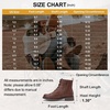 image:imageWomens Lace Up Combat Ankle Boots Cap Toe Low Block Heel  Comfortable booties with easy side zipper entry and memory foam cushioning for denim dresses city days and travelCognac