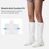 image:imageWomens Lace Up Platform Chunky Heel Knee High Combat Comfort Boots  Tall casual goth boots flat comfortable walking city styling party dresses jeans work sexy riding seampunkWhite