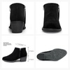 image:imageWomens Suede Leather Ankle Boots  Comfortable round toe booties memory foam cushioning and nonslip outsole for office travel jeans and fall outfitsClassic Black