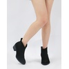 image:imageWomens Suede Leather Ankle Boots  Comfortable round toe booties memory foam cushioning and nonslip outsole for office travel jeans and fall outfitsTextured Black