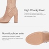 image:imageWomens Suede Thigh High Tall Chunky Platform Over The Knee Boots  Above the knee 39 inch heeltieback stretch round toe long bootsside zippersexycomfycutedressystylishelegantdateSand