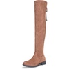 image:imageWomens Synthetic Suede Over the Knee Flat Heel Thigh High Boots  Dressy casual thigh high bootslong tall knee high boots side zipper tieback topfalldatingoutfitweekendMocha