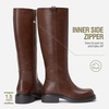 image:imageVepose Womens Knee High Boots Square Toe Chunky Low Heel Side ZipperBrown